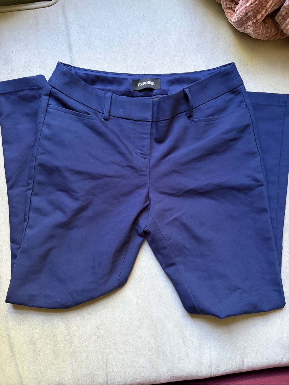 Express Women's Navy Columnist Slim Stretch Pants
